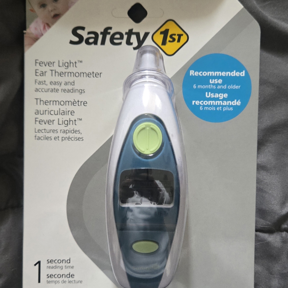 Fever Light Ear Thermometer - Green and Gray